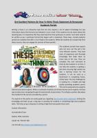 Thesis statement pointers